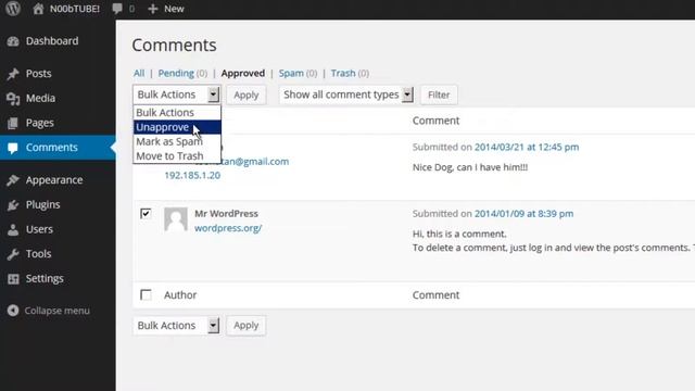Managing Comments Inside of WordPress смотреть онлайн