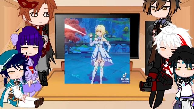 Past Genshin impact react to traveller (not cannon, female mc) смотреть онлайн