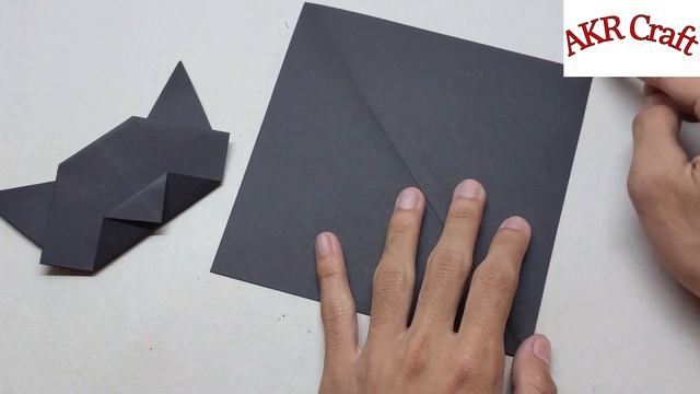 How to make a paper black cat | Origami black cat смотреть онлайн