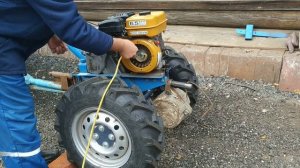 ЗАПУСК МОТОБЛОКА НЕВА МБ-23 БЕЗ СТАРТЕРА//ЗАВОДИМ МОТОБЛОК ВЕРЕВКОЙ