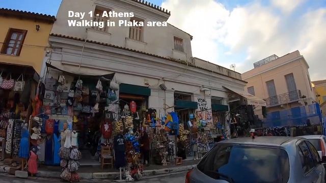 Athens, Greece - walking in the Plaka area смотреть онлайн