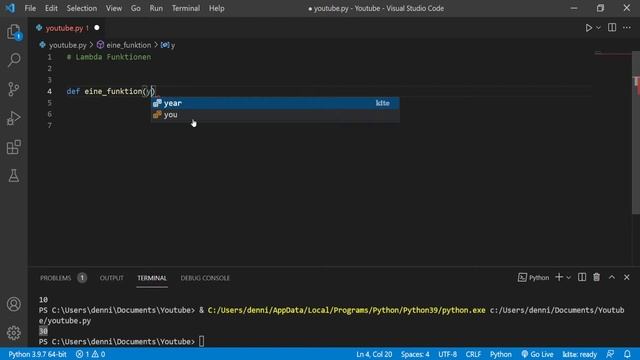 Python Tutorial #17 | Lambda Funktion | Deutsch смотреть онлайн