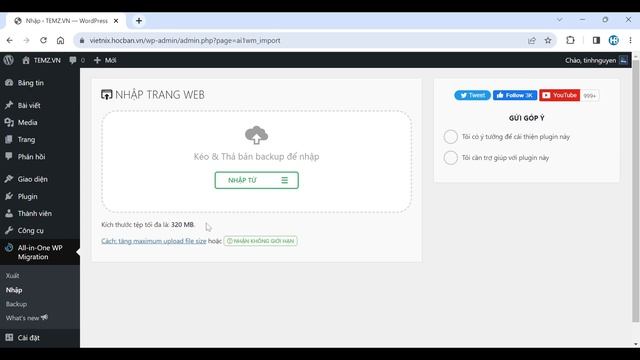 Hướng dẫn cách Backup và Khôi phục website WordPress bằng plugin | Hocban.vn смотреть онлайн