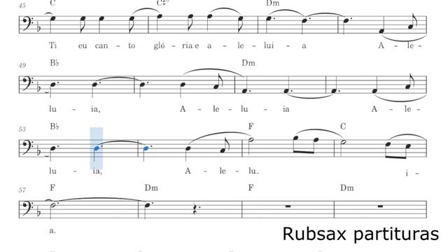 Aleluia - (Hallelujah) - Partitura para Trombone, Bombardino e Violoncelo смотреть онлайн