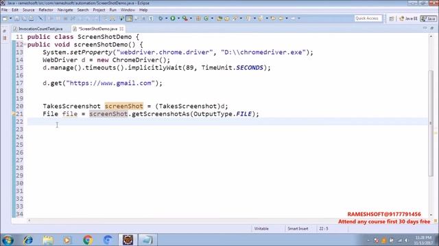 RAMESHSOFT:How to take screenshot in Selenium||TakesScreenshot in Selenium||Selenium in Realtime смотреть онлайн