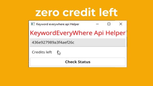 keyword everywhere api helper checker - golang and fyne project смотреть онлайн