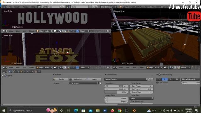 How To Make Your Custom 20th Century Fox 1994 logo in Blender 2.79 (2022) смотреть онлайн