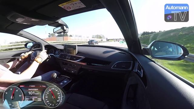 2015 Audi A6 Facelift 2.0 TDI (190hp) - 0-220 km/h acceleration (60fps) смотреть онлайн
