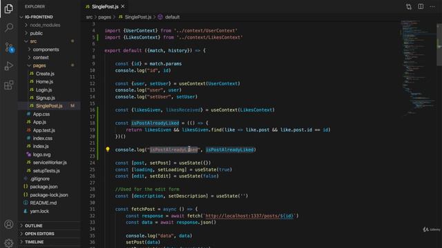 4. Toggle between Like and Remove Like button based on LikesContext смотреть онлайн
