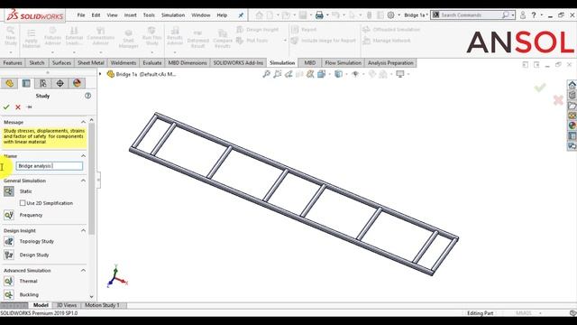 Solidworks Simulation 146| Structural analysis of Balsa Bridge смотреть онлайн