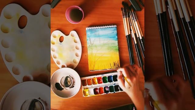 Красивый рисунок акварелью? смотреть онлайн