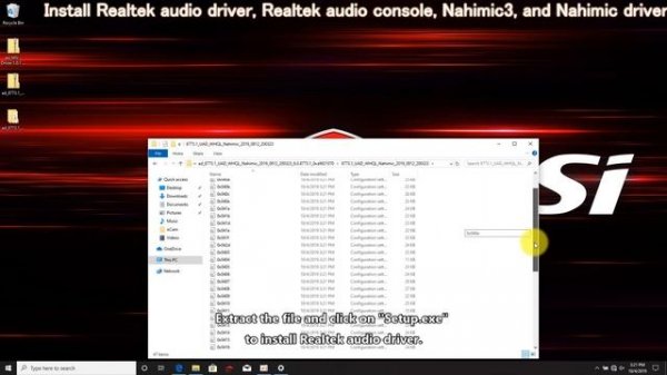 MSI® HOW-TO clean install Realtek audio driver, Nahimic 3 and related software