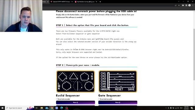 Modulove A-RHYT-MATIK - uploading the Arduino sketch смотреть онлайн