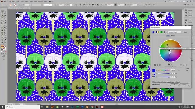 Illustrator 2021 - Recolor a Pattern - Use the new Recolor Artwork Tool смотреть онлайн