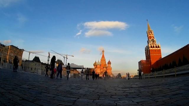 Москва река и Красная площадь Time lapse смотреть онлайн