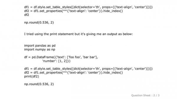 Pandas : How to print a pandas.io.formats.style.Styler object
