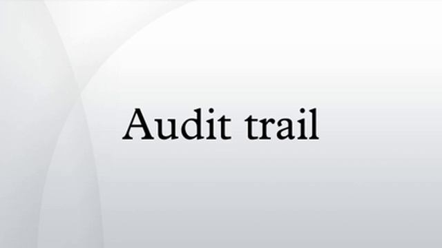 Audit trail смотреть онлайн