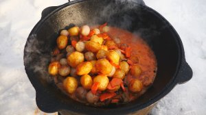 Хорциане или мясо с картошкой в казане