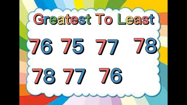 Arranging numbers: Greatest to Least смотреть онлайн