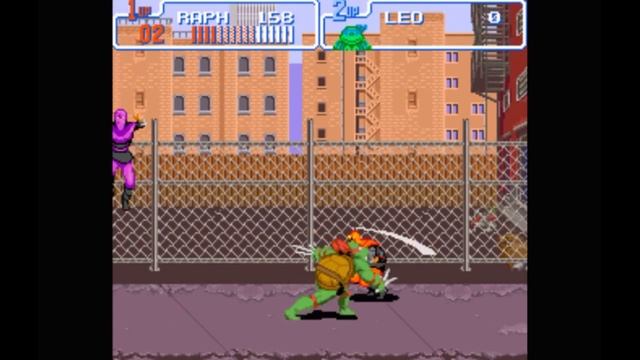 Super Nintendo (Snes) 16-bit Teenage Mutant Ninja Turtles IV Turtles in Time Scene 2