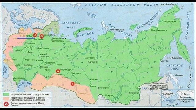№6 Петр Великий Окружающий мир 4 класс. Контурная карта смотреть онлайн