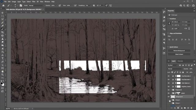 How To Color Your Sketches Digitally | Photoshop Tutorial | Architectural sketches смотреть онлайн