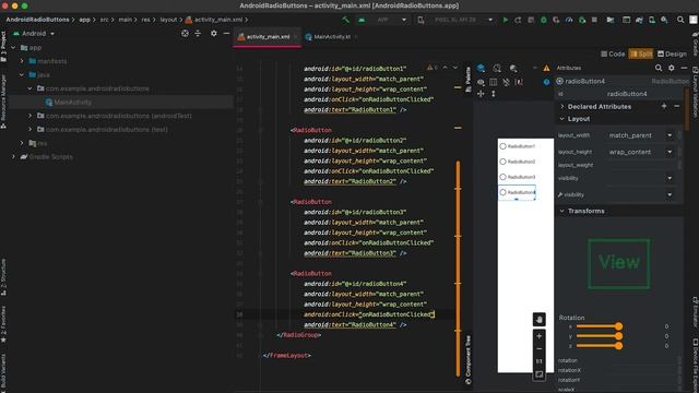 RadioGroup and Radio buttons in Android with example смотреть онлайн