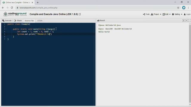 Java Online Compiler || Basic Tutorial || Fibonacci Series смотреть онлайн