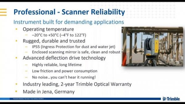 Trimble X7 scanning system - webinar