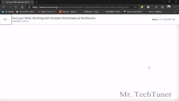 Coursera Excel Skills for Business Intermediate 1 || Week 1 || Assessment & Practice Quiz Solutions