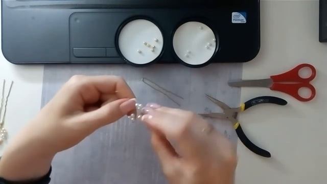 Свадебное украшение для волос своими руками | Bridal Pearl Hair Pin смотреть онлайн