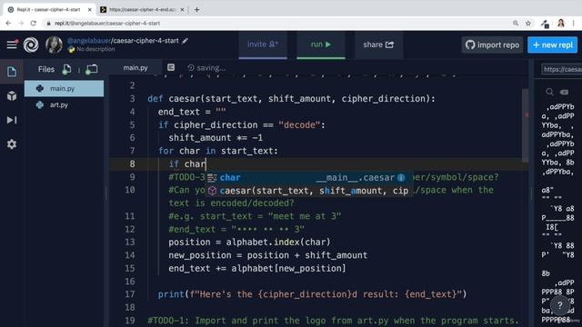 Day 8 - Function Parameters & C9 Caesar Cipher Part 4 - User Experience Improvements & Final Touches смотреть онлайн