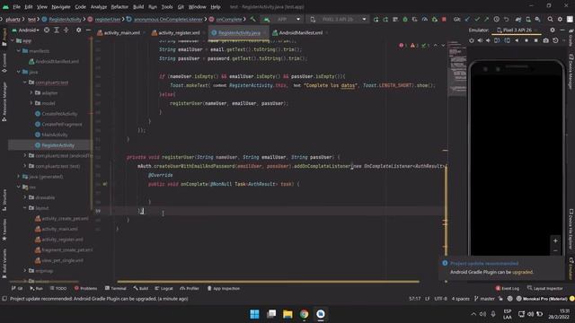 7. Registrar usuario usando Firebase (FireStore) en android studio - Java смотреть онлайн
