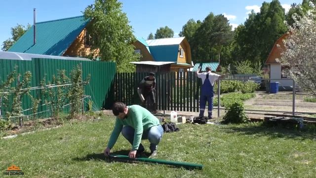 Как сделать забор из металлоштакетника без натягивания нитки. смотреть онлайн
