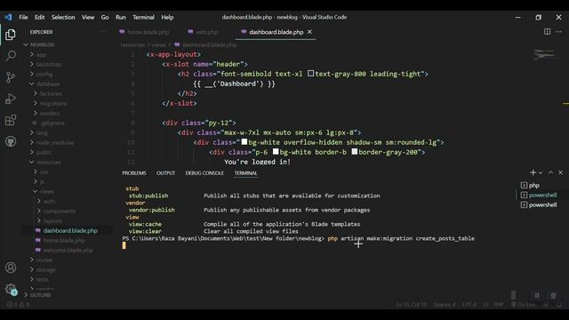 #3- Laravel Command Line | Basic Migration Structure | Laravel 9 CRUD | #laravel9 #laravel смотреть онлайн