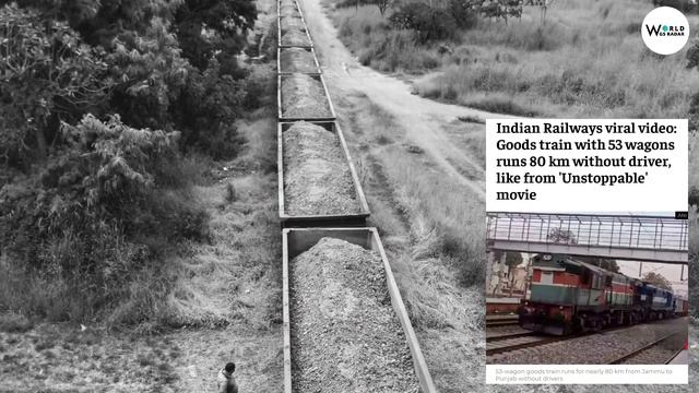 बिना ड्राइवर चली ट्रेन | Train with 53 Wagons Runs 80 km Without Loco pilot смотреть онлайн