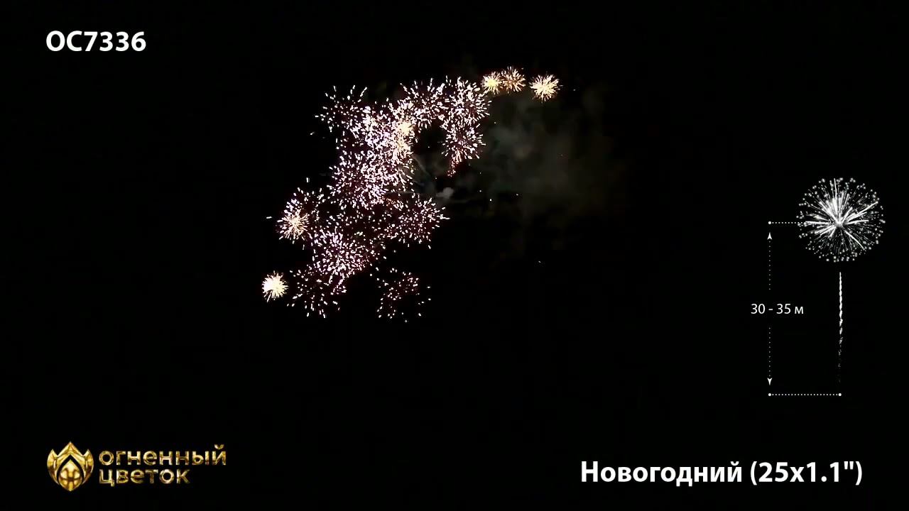 Фейерверк ОС7336 Новогодний 1,1 х 25 смотреть онлайн