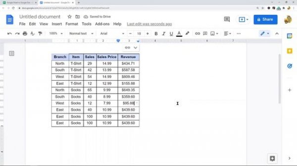 How to Insert Google Sheets into Google Docs