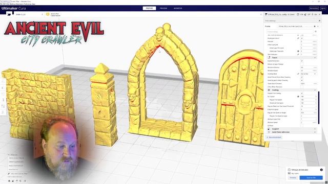 Optimal Cura (FDM) settings for printing detailed walls and Doors for the Ancient Evil City Crawler смотреть онлайн