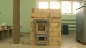 Кирпичная банная печь с обращенным пламенем