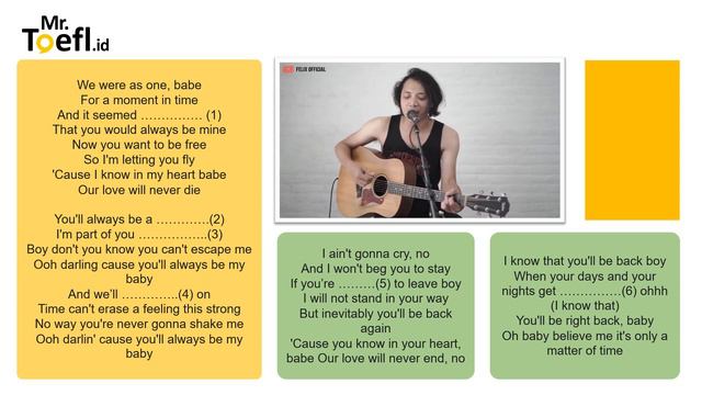 Learn English with song | Fill the missing blanks смотреть онлайн