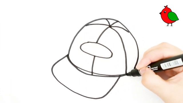 Как нарисовать кепку / Простые Рисунки и раскраски малышам / Мультик раскраска Кепка смотреть онлайн