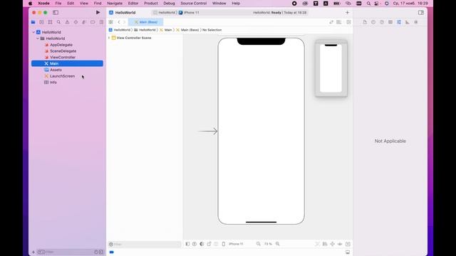 Xcode. Что и где. Краткий обзор для начинающих. Собираем HelloWorld. смотреть онлайн