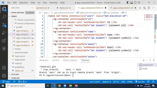 Angular material table| angular material tutorials in telugu | angular tutorial #angular #frontend смотреть онлайн