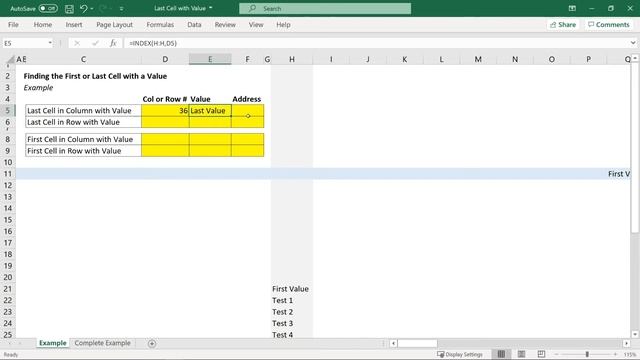 Find the First or Last Cell Value in Excel Column, Row, or List using Formulas смотреть онлайн