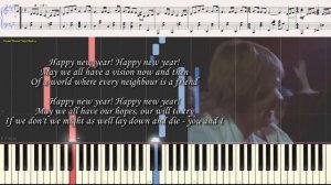 Happy New Year - ABBA (Ноты и Видеоурок для фортепиано) (piano cover)