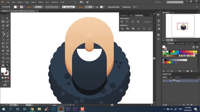 Easy drawing, Flat character tutorial in adobe illustrator смотреть онлайн