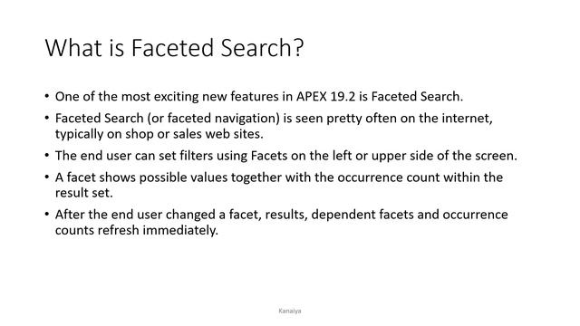What is Oracle Apex Faceted Search? смотреть онлайн