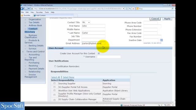 Register Supplier to access iSupplier portal in Oracle R12 2 смотреть онлайн