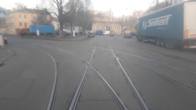 Одесса #SlowTV | Поездка в трамвае Tatra T3R.P #4018 по 11 маршруту